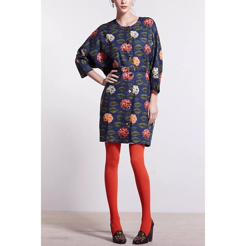 Nadinoo Fleurs Hydrangea for Anthropologie dress S